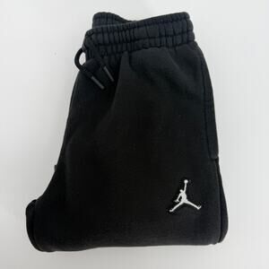 Jordan Joggers Kids Size Medium Black Fleece Sweatpants Jumpman Drawstring